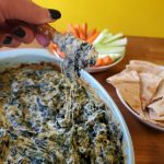 cheesy, gooey spinach dip - perfect for all your favorite dippers!